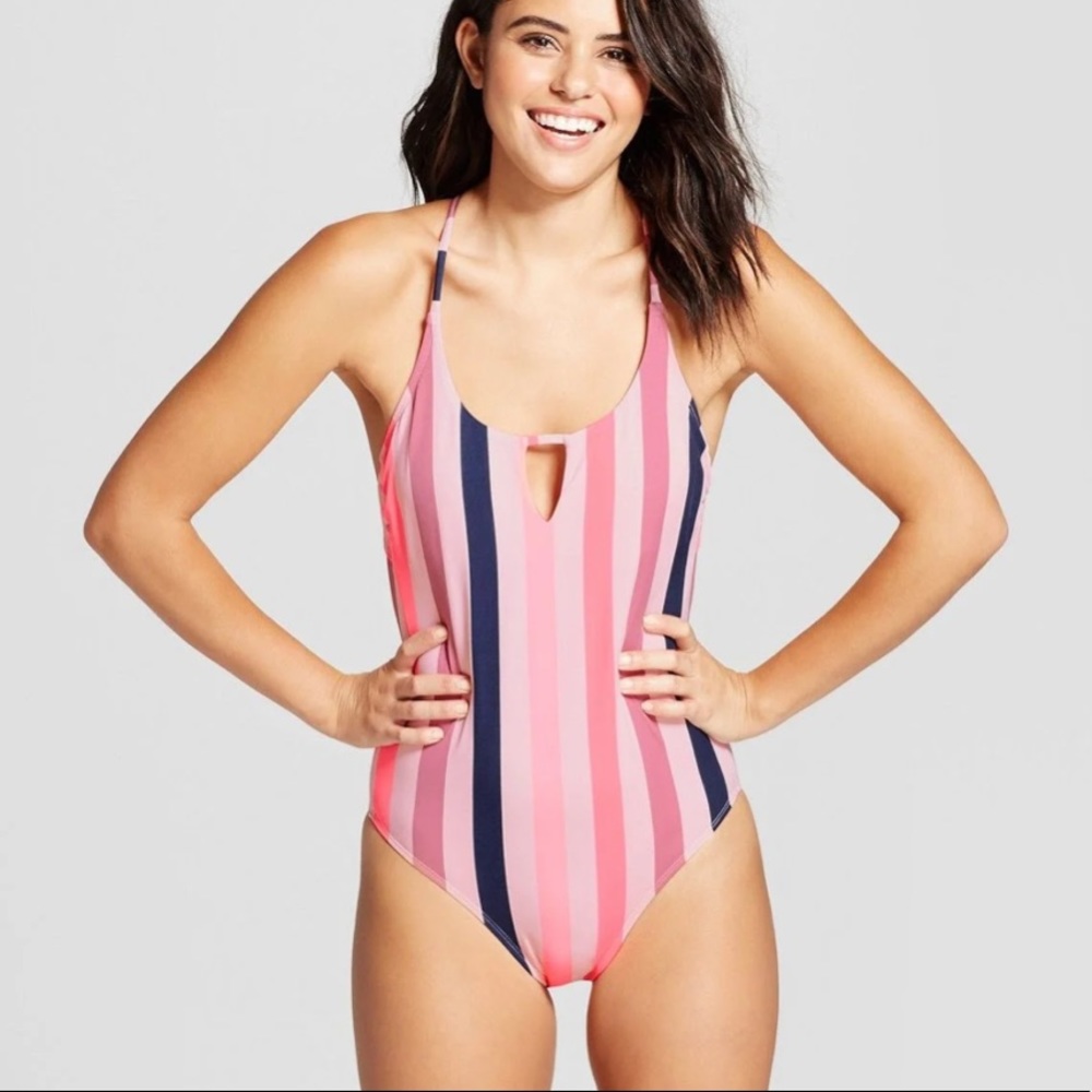Pink Strappy Back One-Piece